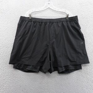 DSG Mens XXL 2XL Training Shorts Black 2 in 1 Liner Running‎ Gym Workout